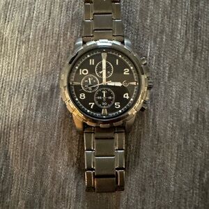 Fossil Black and Silver Men's Watch